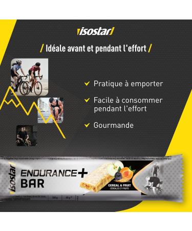 Isostar Endurance+ energy bars Sport Cereal & Fruits - Energy bars - 3 x 40 g - Buy Online on GoSupps.com