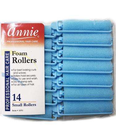 Annie Foam Rollers Small 14Ct Blue 0.625 Inch - Pack of 14 - Buy Online on GoSupps.com