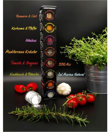 TERRAMAR MALLORCA - 5 gourmet salts 8 Black Edition salts sea salt and spices from Majorca ideal gift idea (5 x 200 g) - Buy Online on GoSupps.com
