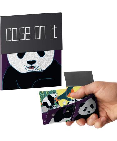 CASE ON IT Folding Rolling Tray. Small, Smell Proof, Easy to Carry with Crazy Designs (Panda, 1unit) Panda Small (Pack of 1)