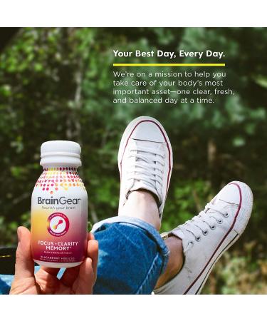BrainGear Brain Booster Nootropic Supplement - Natural Blackberry Hibiscus - 1 Bottle - Buy Online on GoSupps.com