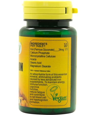 Veganicity Chelated Iron 24mg Women's Health Mineral Supplement - 90 Tablets - Buy Online on GoSupps.com