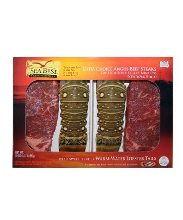 Sea Best NY Strip Steak and Warm Water Lobster Surf and Turf, 30 Ounce