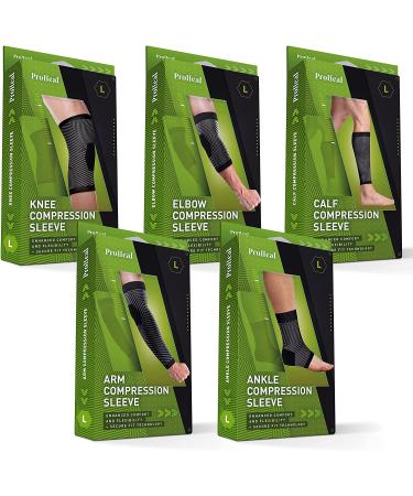 Arm Compression Sleeve Medium 2 Pack for Men and Women - Pain Relief for Tendonitis, Golf, Tennis, Weightlifting - Breathable Knit Design - Comfortable Compression Brace - Buy Online on GoSupps.com