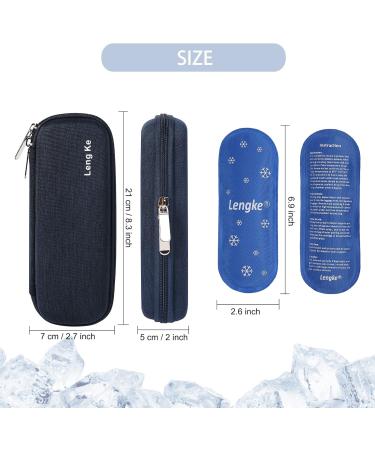Bomkee Insulin Pen Bag | Cooling Medication Bag for Diabetes | Travel-Friendly with 2 Fridge Packs - Blue - Buy Online on GoSupps.com