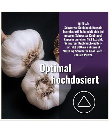 Black Garlic Capsules - High Dose 600mg - Vegan No Additives - 180 Capsules for Immune Support & Wellness - Buy Online on GoSupps.com