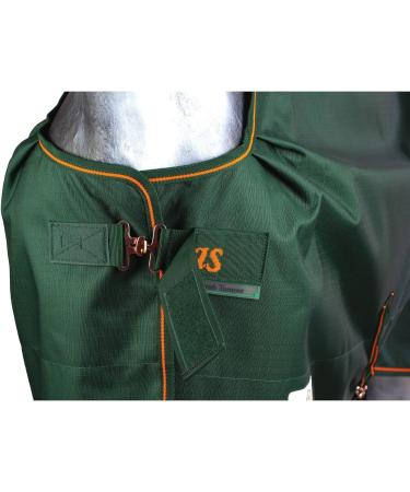 Marengos by Bucas Winter Blanket 1200D - Breathable Waterproof Outdoor Turnout 135cm (200g/m Filling) - Green/Orange - Buy Online on GoSupps.com