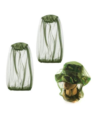 MEZOOM Mosquito Head Net 2pcs Fly Head Nets Protective Cover Mask Face Bee Bug Mesh Head Net Face Protector for Fishing Outdoor Hiking Camping Climbing - Buy Online on GoSupps.com