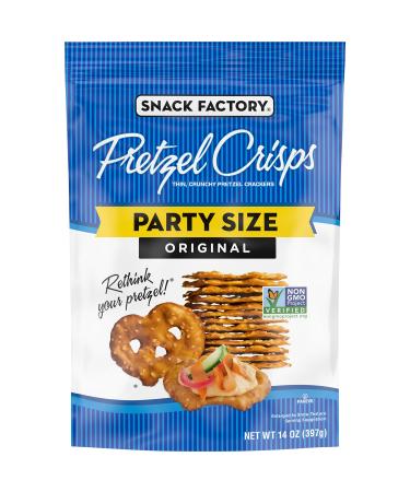 Snack Factory Pretzel Crisps Original Flavor, Large Party Size, 14 Oz