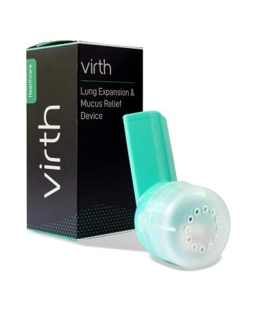 VIRTH Lung Expansion & Mucus Relief Device - Breathing Exercise Device - Clear Lungs - Flutter Valve Lung Exerciser Device - Lung Cleanse & Breathing treatment - Breather Volumetric Exerciser COPD Aid