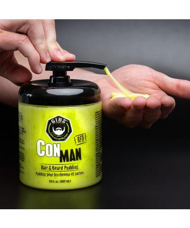 GIBS Grooming Con Man Hair & Beard Pudding 19 Fl Oz - Styling and Conditioning | Long-Lasting Hold | Pack of 1 - Buy Online on GoSupps.com