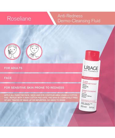Uriage Roseliane Dermo-Cleansing Fluid 8.4 fl oz - Gentle Cleanser for Sensitive Skin - Buy Online on GoSupps.com