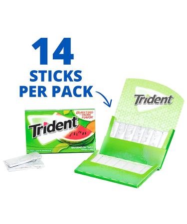 Trident Watermelon Twist Sugar-Free Gum - 12 Packs, 14 Count per Pack - Buy Online on GoSupps.com