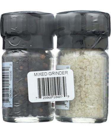 Celtic Sea Salt & Peppercorn Mini Grinders - Organic, Reusable Glass, 2.9 oz - Buy Online on GoSupps.com