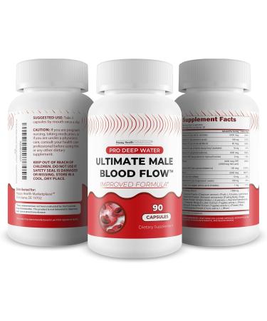 Pro Deep Water Ultimate Male Blood Flow - Improved Formula - Our Best Improved Blood Flow Supplement for Men - Advanced Blood Flow Support for Men - Our Best Circulation Supplement Alpha Boost Pills - Buy Online on GoSupps.com