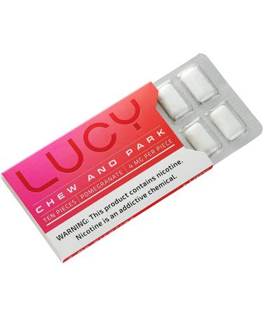 Lucy 4mg Nicotine Gum 100 Count [Pomegranate] - High Purity Nicotine Alternative for On-The-Go Use - Buy Online on GoSupps.com