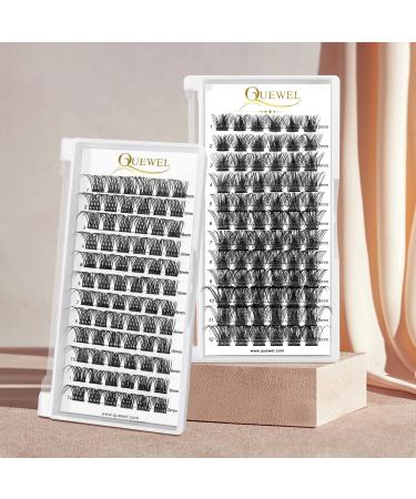 Buy QueWEL Mega D Curl Individual Eyelash Clusters - 12-18mm Segments for DIY Extensions | International Shipping Available - Buy Online on GoSupps.com
