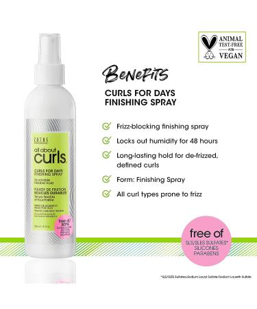 All About Curls Curls For Days Finishing Spray - Flexible Hold for All Curly Hair Types - Buy Online on GoSupps.com