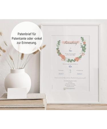 Frank Paperman | Baptism Sponsorship Letter Set | 3 Floral Pieces | Perfect Gift for Godparents and Godchild - Buy Online on GoSupps.com