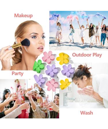 Hair Claw Clips Matte Flower Large Clips For Women Thick Hair Strong Hold Hair Clip for Women Girls Non-Slip Hair Accessories Neutral Colors Square and Tiny Flowers Clips 4Pcs - Buy Online on GoSupps.com