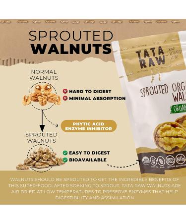 Organic Sprouted Maple Walnuts - 1 lb | TATA RAW - Buy Online on GoSupps.com