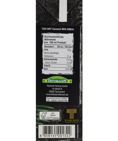 Buy Real THAI Coconut Milk - Pack of 12 (12 x 500 ml) - Authentic Thai Flavor for Cooking & Baking - International Shipping Available - Buy Online on GoSupps.com