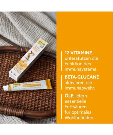GIMCAT Multi-Vitamin Paste for Cats - Healthy Snack with Fish Oil & Immune Support - 200g Tube - Optimal Pet Nutrition - Buy Online on GoSupps.com