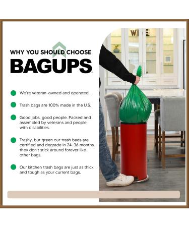 13 Gallon Tall Kitchen Bags Biodegradable Trash Bags 24"x32"x.95 mil thick ASTM D6954-18 2 Bag Dispensers 30 Bags - Buy Online on GoSupps.com