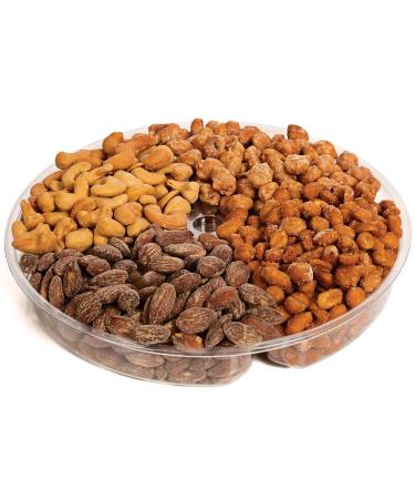 Jaybee's Gourmet Nuts Gift Basket - 4 Section 22 oz | Cashews, Almonds, Toffee & Honey Roasted Peanuts | Kosher | Father's Day, Birthday, Holiday Gift - Buy Online on GoSupps.com