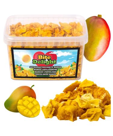 Bite & Delight 250g Freeze Dried Mango Healthy Snack Crunchy Natural No Added Sugar Ideal for Yogurt M sli and Smoothie Bucket