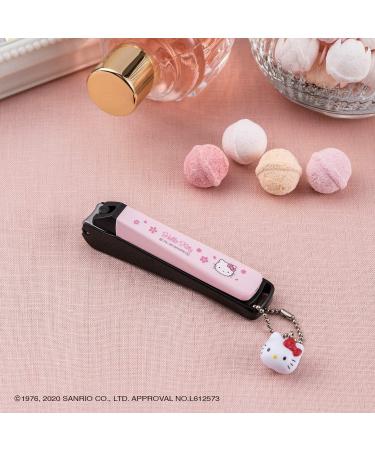 Hello Kitty Nail Clippers - Pink Stainless Steel with Sakura Cherry Blossom Pattern | International Shipping - Buy Online on GoSupps.com