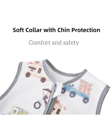 Chilsuessy Baby Summer Sleeping Bag with Feet - 0.5 Tog 100% Cotton for Boys & Girls Colorful Cars - Ideal for Ages 90-100cm - Buy Online on GoSupps.com