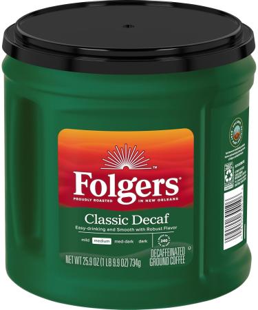 Folgers - Caf Classique D caf in | Caf Moulu de Moyenne Intensite - 1 Canette de 734 g - Buy Online on GoSupps.com