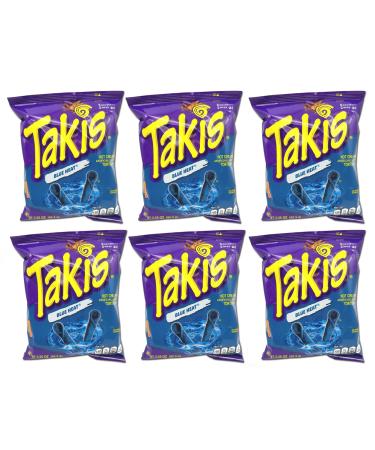 Takis Blue Heat Limited Edition 3.25oz - (Pack of 6) - US Import - American Corn Chips - Party Snack