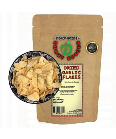 CRAZY SPICES Garlic flakes | Spice 100 g | Garlic chips | Garlic sliced | for cooking 100g