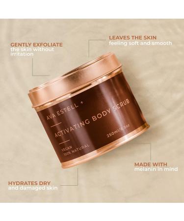 Ava Estell Natural Exfoliating Body Scrub - 250mL | For Clean, Healthy and Refreshed Skin | Helps Lighten Dark Spots, Stretch Marks and Blemishes - Buy Online on GoSupps.com
