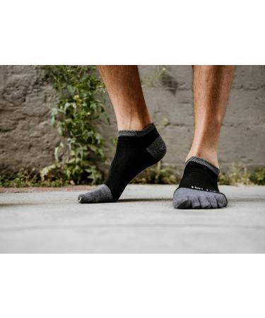 FUN TOES Men's Toe Socks 6-Pack - Lightweight & Breathable - Size 6-12 Black - Buy Online on GoSupps.com
