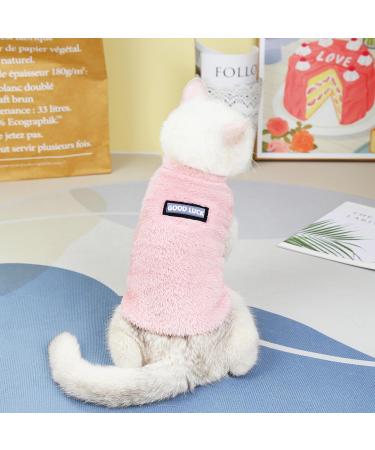 Yaodhaod Winter Fleece Dog Sweater for Small Dogs & Cats | Warm Autumn & Winter Clothing for Yorkies Chihuahuas & Puppies - Size L Pink - Buy Online on GoSupps.com