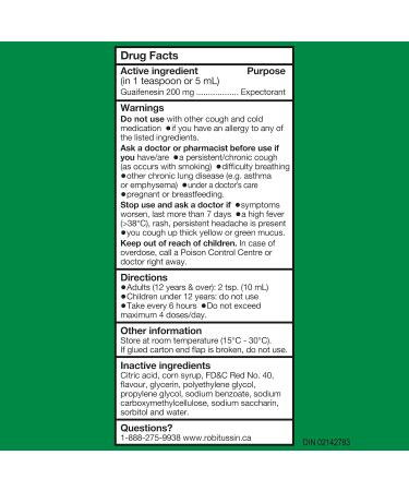 Robitussin Extra Strength Mucus & Phlegm Syrup Alcohol Free Cherry Flavour 100 mL Extra Strength - Buy Online on GoSupps.com