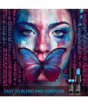 3PCS Sports Blue Eye Black Stick for Football Baseball Softball - High-pigmented Hypoallergenic Face Paint Stick for Sports & Halloween Makeup - Buy Online on GoSupps.com