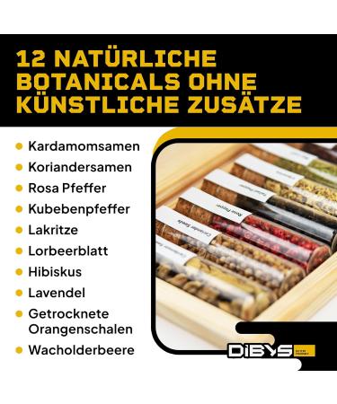 Dbys Mini Gin Spice Set | 12 Botanicals for Gin & Cocktails | Includes Recipe Cards Spice Lexicon & Elegant Wood Box | Perfect Gift for Men & Women - Buy Online on GoSupps.com