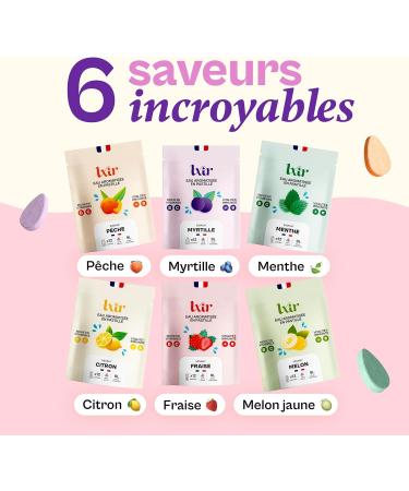 LXIR DRINK - Eau aromatis e en pastille sans sucre - Boisson multivitamines - Riche en vitamines C et B - Hydratation quotidienne - Beaut de la peau - Vitalit - 36 pastilles - Citron/P che/Menthe Citron/Peche/Menthe - Buy Online on GoSupps.com