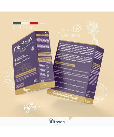 Vitavea Manha Solar Food Supplement - Prepares activates and prolongs the tan - Preserves and nourishes the skin - 60 capsules - 2 months - Made in France - Buy Online on GoSupps.com