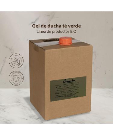  INTERCABO Organic shower gel refill in a "bag-in-box" - moisturizing and green tea scented shower gel 5L. Eco-friendly packaging with a carrying handle. Save money and the environment. - Buy Online on GoSupps.com