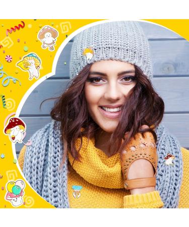 Cute Enamel Mushroom Pins Set - 30 Pcs Funny Anime Cartoon Aesthetic Brooch for Jackets, Backpacks, Hats - Assorted Jewelry Button Lapel Badge - Buy Online on GoSupps.com