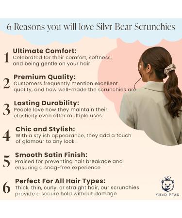 Silvr Bear Luxury Satin Scrunchies SAME 10 COLORS AS PIC Anti-Hair-Breakage Hair Ties Scrunchies Set for Girls Women Best gift for Sister Friend Mom (Earthy Shades) - Buy Online on GoSupps.com