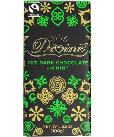  Divine Divine | Dark Chocolate with Mint | 1 x 90g - Buy Online on GoSupps.com