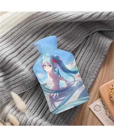 Anime Girl Hot Water Bottle with Plush Cover - Hand Warmer for Adults & Kids | 26.5x15.3cm - Perfect for Cozy Nights - Buy Online on GoSupps.com