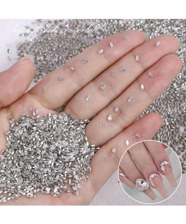 3D Crystal Rhinestones Flat Back Clear Stones for Art Decor and Rhinestones and with Pearl-Nail - Buy Online on GoSupps.com