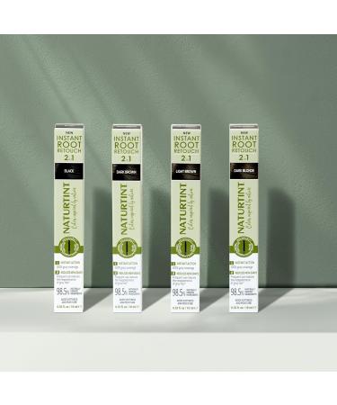  Naturtint Naturtint | Instant Root Retouch | Temporary gray hair repair for roots and eyebrows | Convenient and comfortable thanks to the brush | 98.5% natural ingredients | Dark Blonde | 10 ml - Buy Online on GoSupps.com